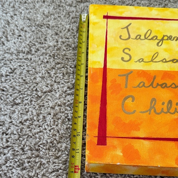 Vibrant Red and Orange and Yellow Chili Pepper Wall Art, Hand made - Picture 9 of 10